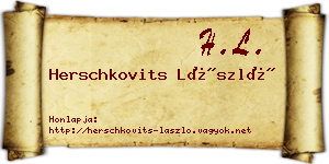 Herschkovits László névjegykártya